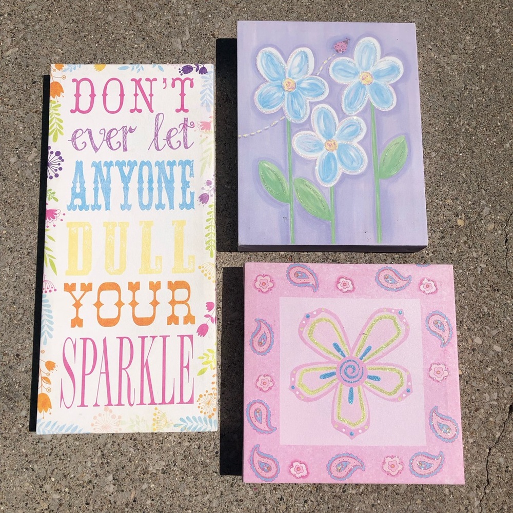 Floral & Inspirational Girls Wall Art